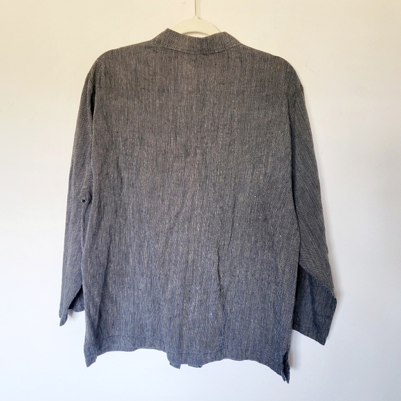 CTC Linens Linen Lagenlook Buttondown Top - Picture 3 of 6